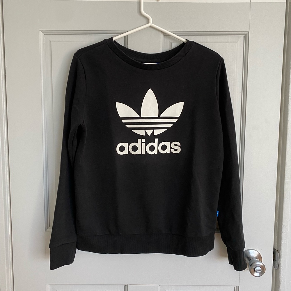 Adidas Original black logo crew neck sweatshirt